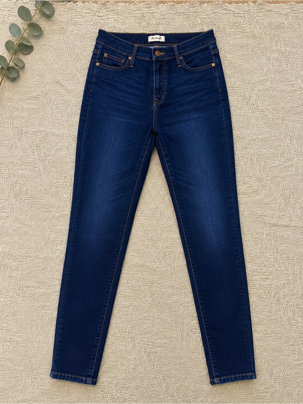 Madewell Dark Indigo High-Rise Skinny Jeans